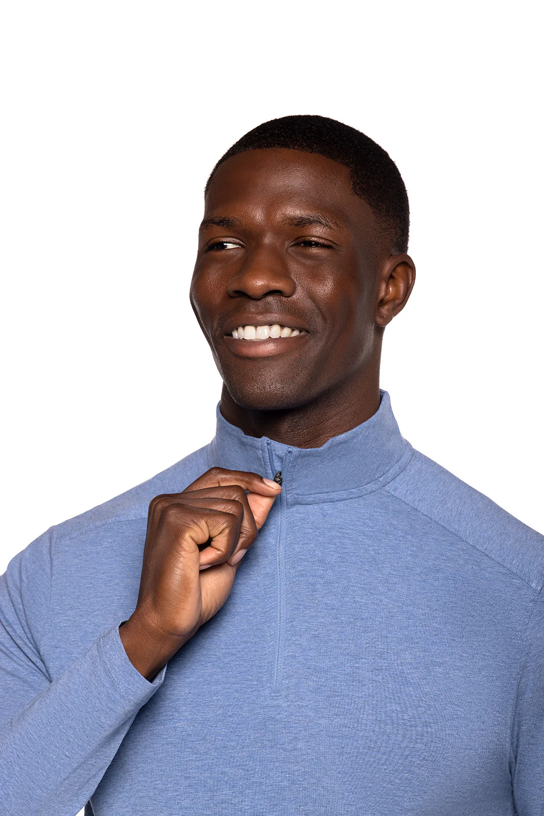 Men's Sonora Quarter-Zip | Pacific Blue Heather - Image 5
