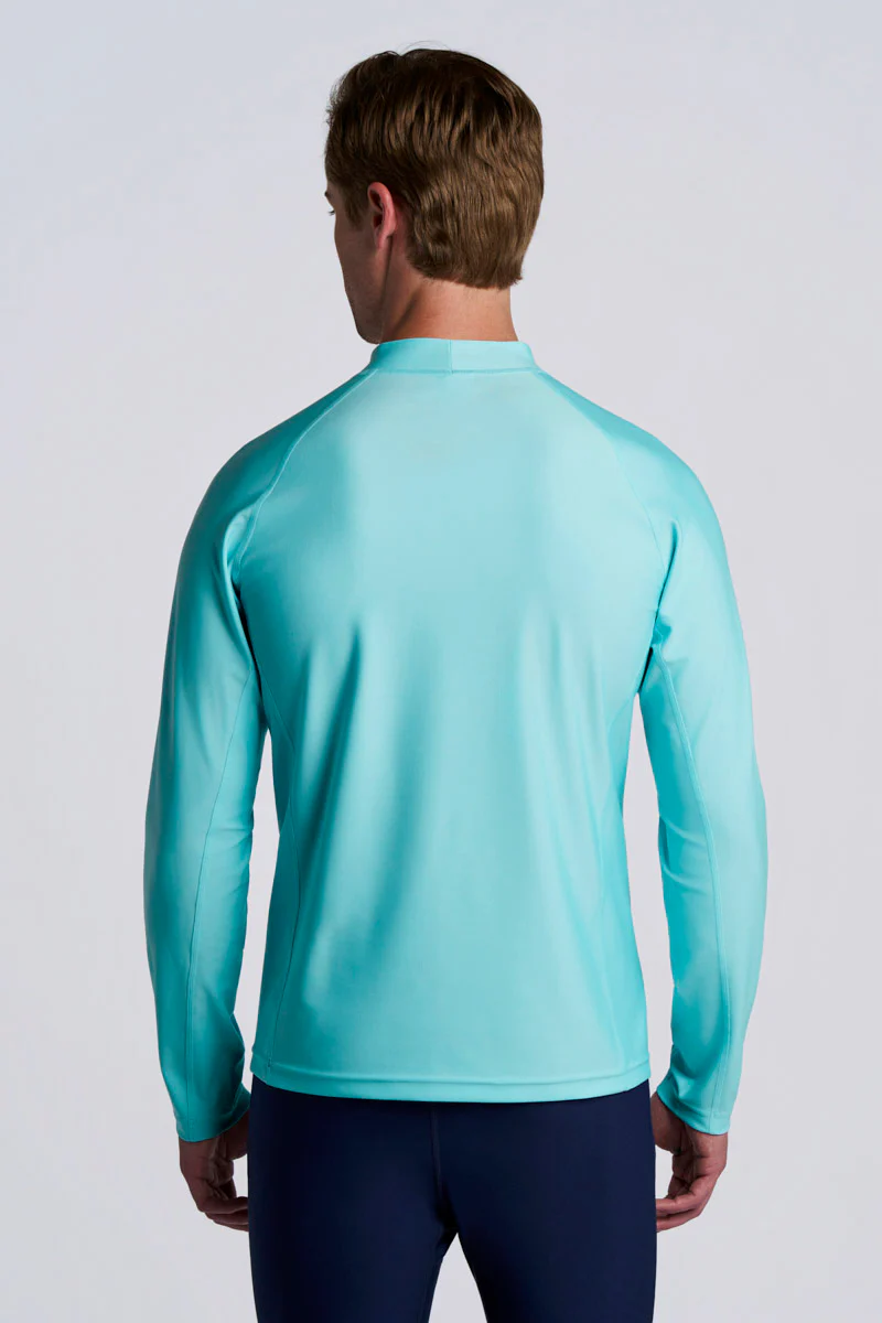 Men's Tulum Long Sleeve Surf Rash Guard | Coolibar Blue - Image 4