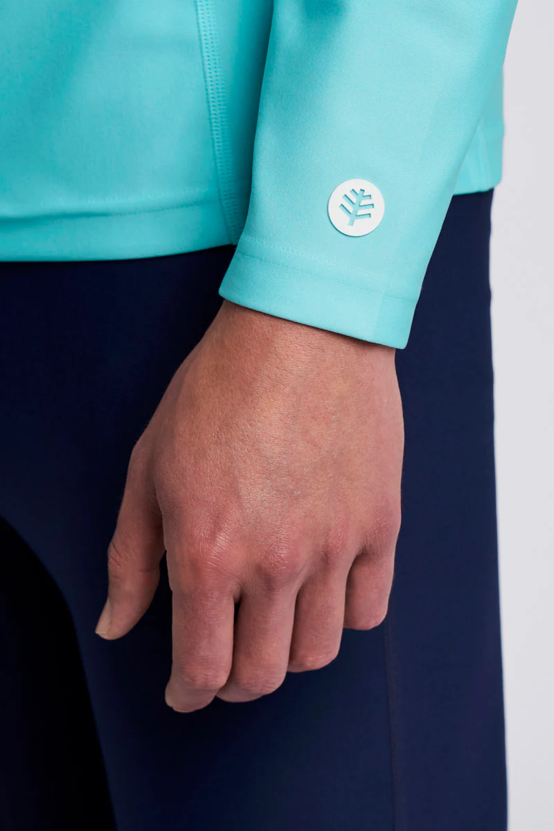 Men's Tulum Long Sleeve Surf Rash Guard | Coolibar Blue - Image 5