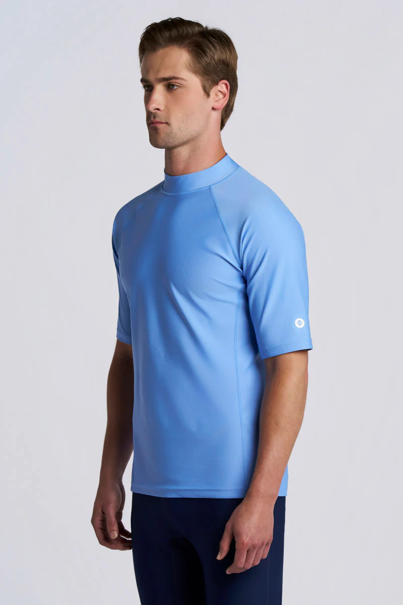 Men's Tulum Short Sleeve Surf Rash Guard | Bluebell - Image 2