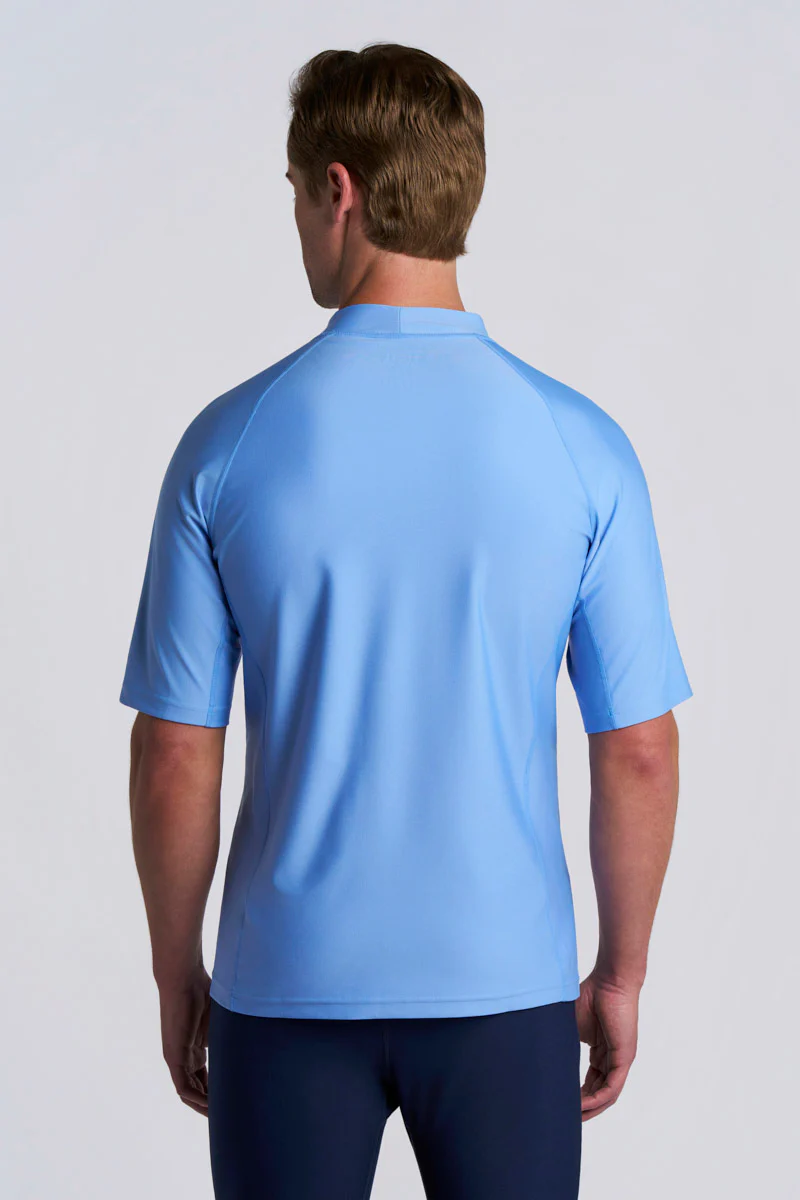 Men's Tulum Short Sleeve Surf Rash Guard | Bluebell - Image 3
