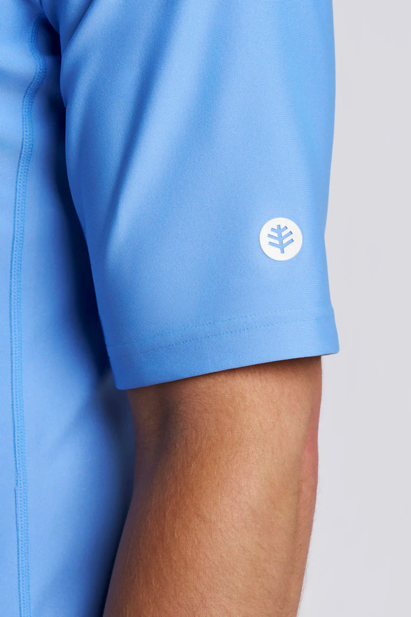 Men's Tulum Short Sleeve Surf Rash Guard | Bluebell - Image 5