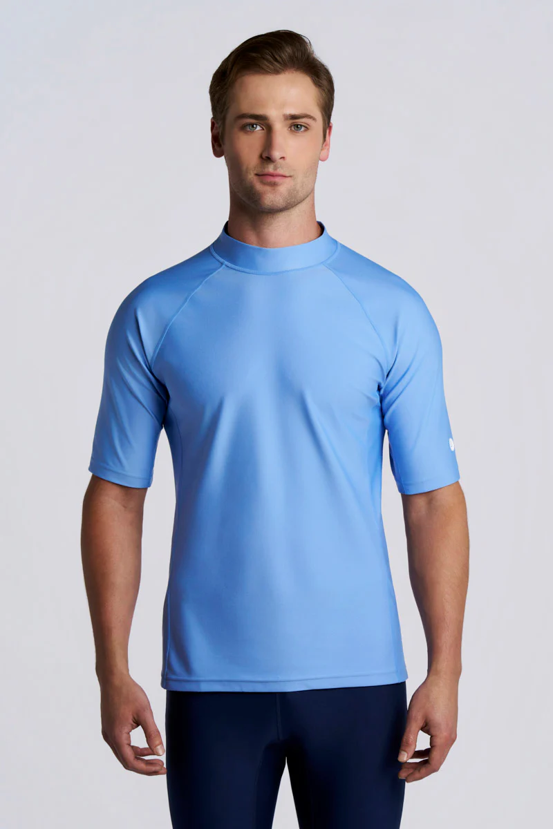 Men's Tulum Short Sleeve Surf Rash Guard | Bluebell - Image 6