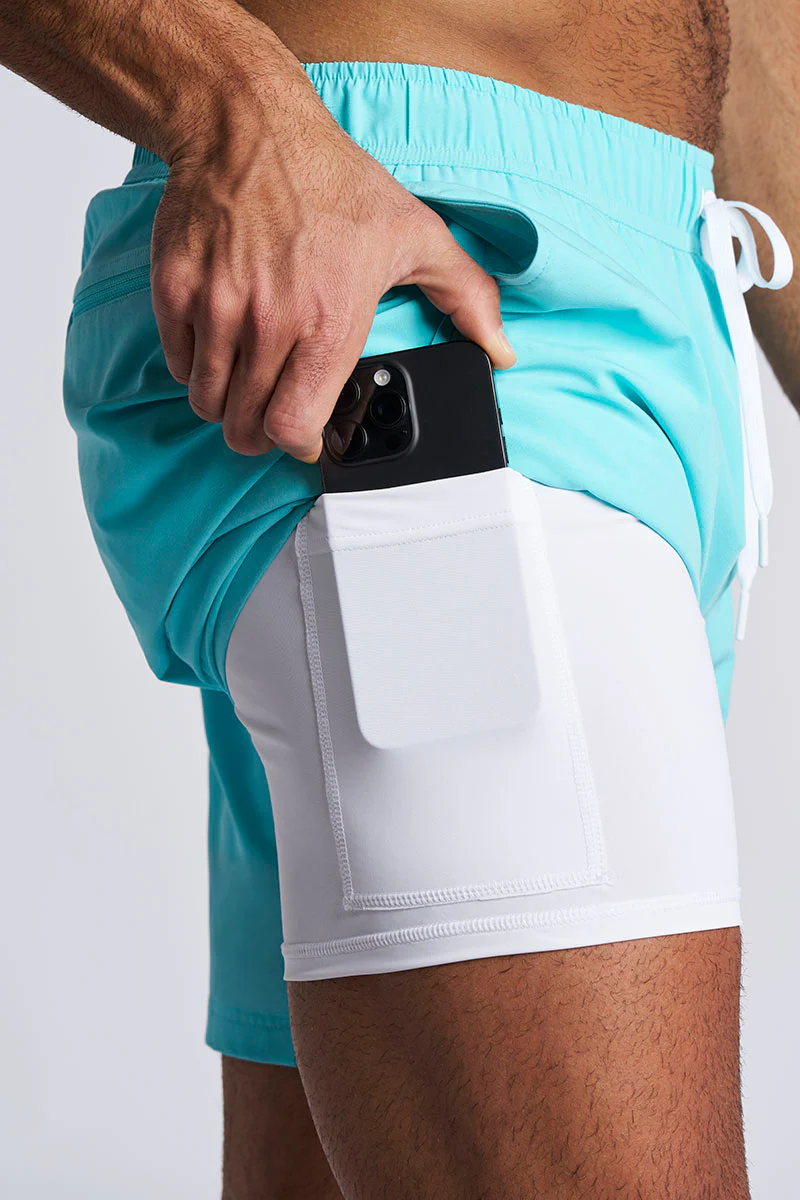 Men's Kahuna Swimming Shorts 7.5" | Coolibar Blue - Image 7
