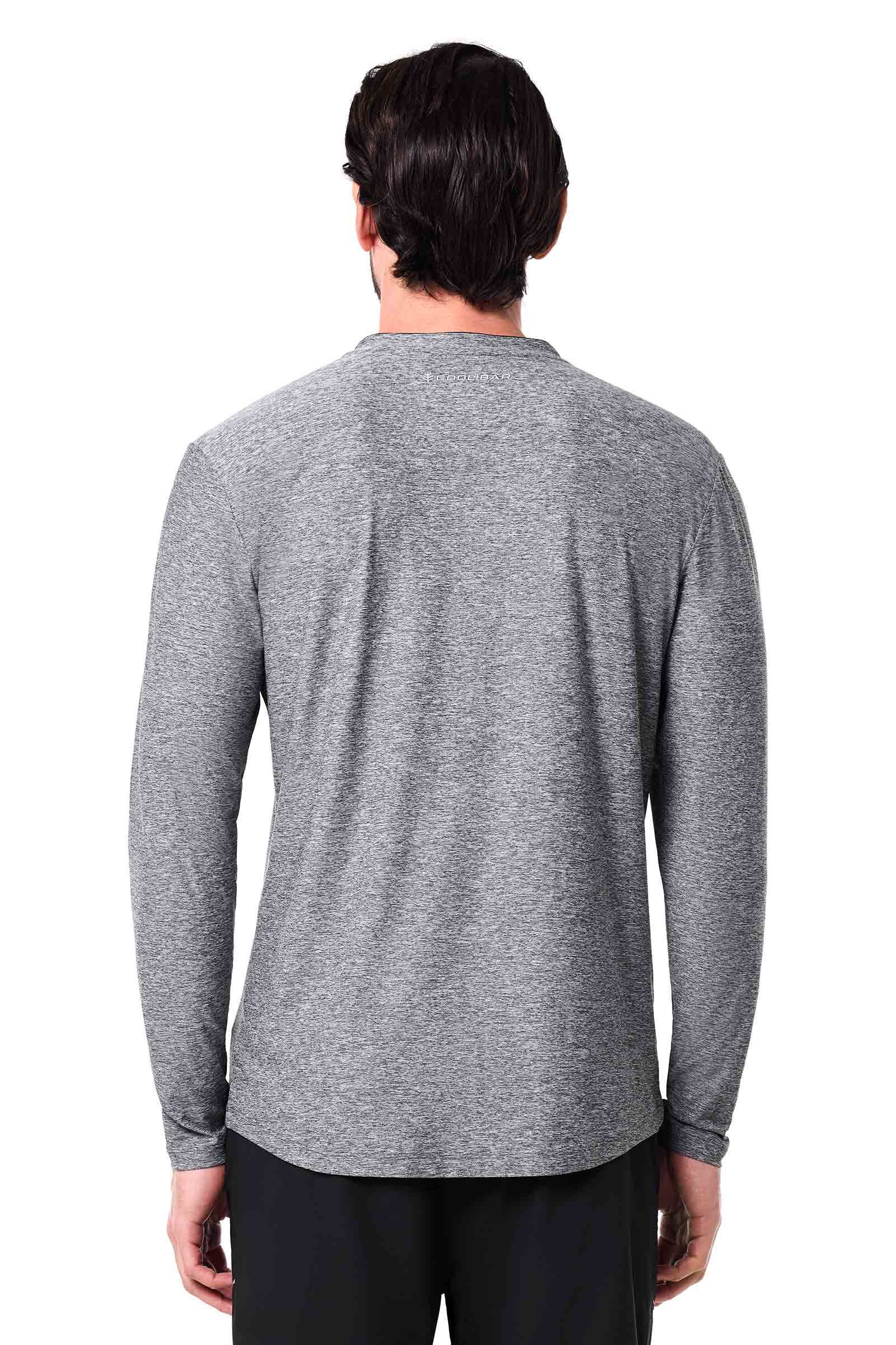 Men's Tiebreaker Long Sleeve Tennis T-Shirt | Charcoal Heather - Image 5