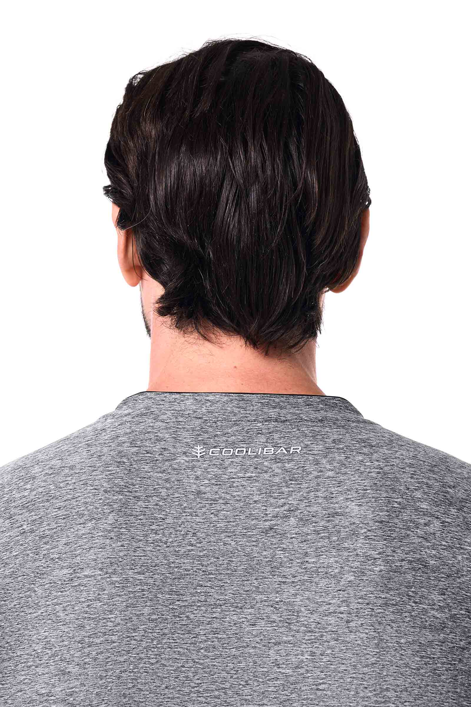 Men's Tiebreaker Long Sleeve Tennis T-Shirt | Charcoal Heather - Image 6