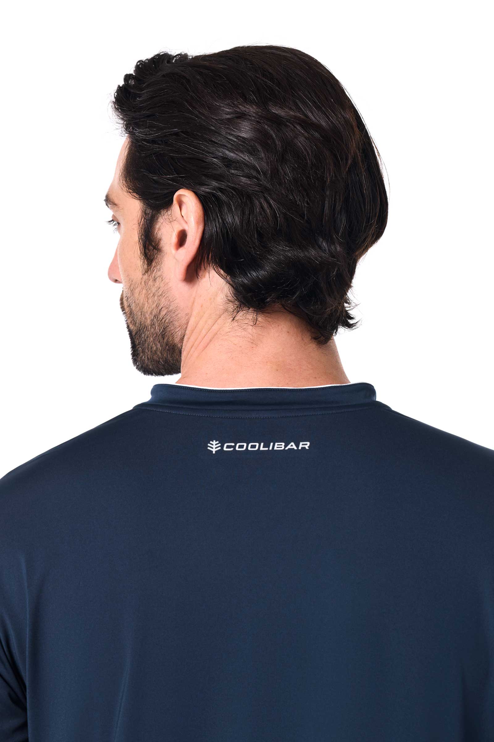 Men's Tiebreaker Long Sleeve Tennis T-Shirt | Navy - Image 7