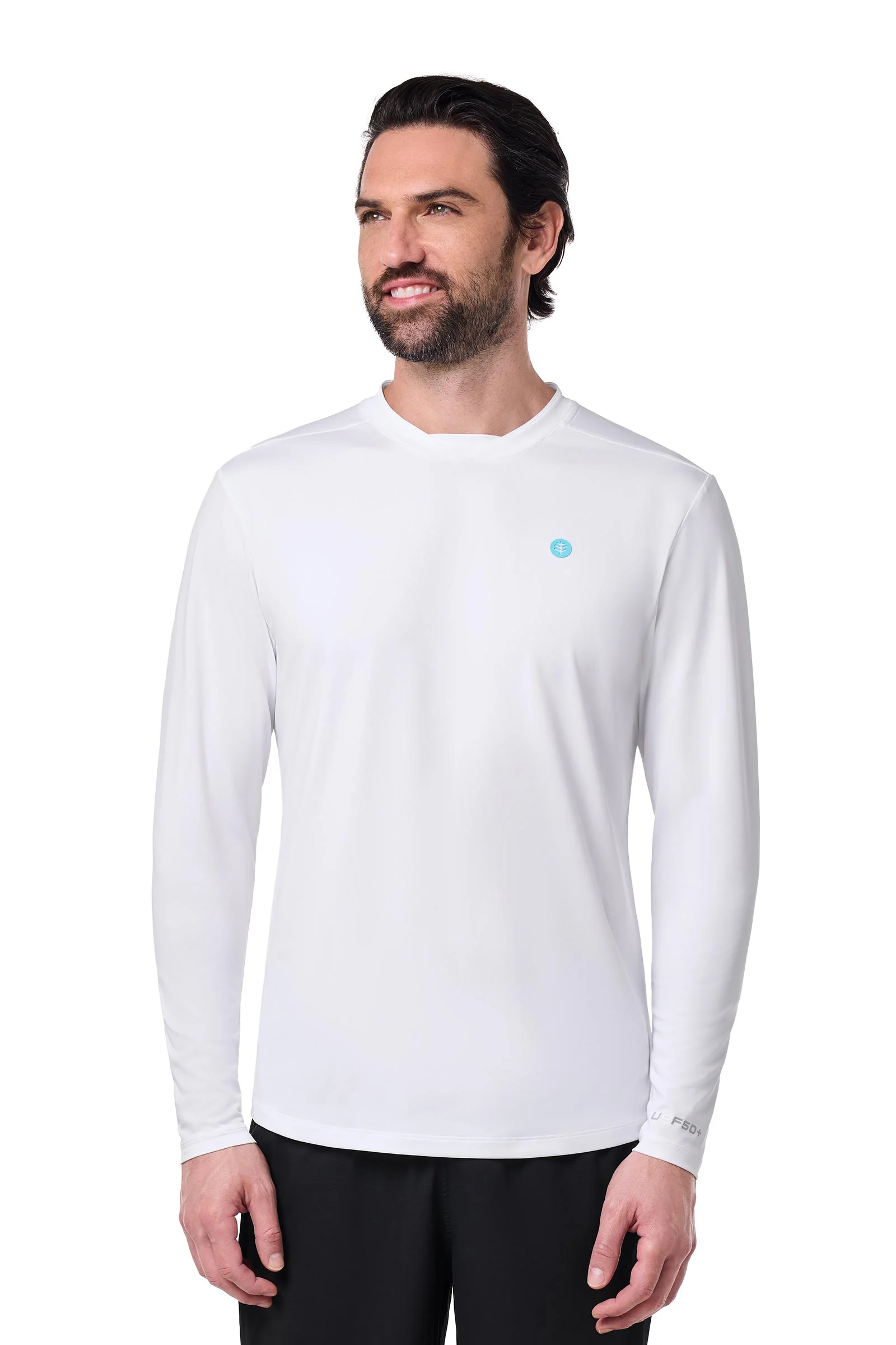 Men's Tiebreaker Long Sleeve Tennis T-Shirt | White - Image 2