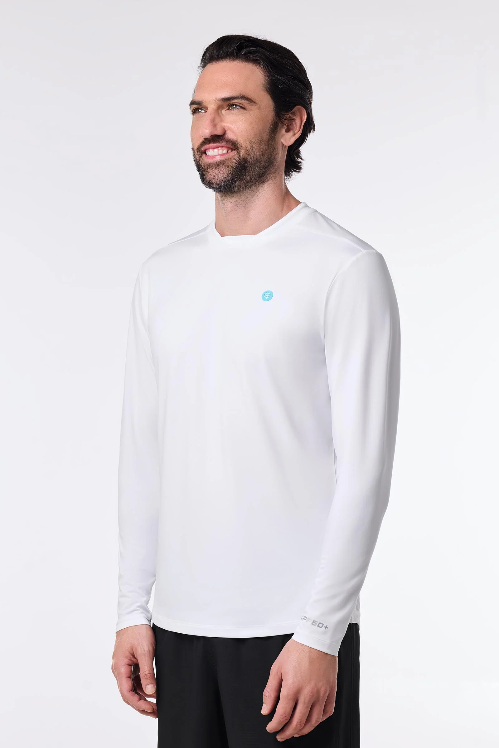 Men's Tiebreaker Long Sleeve Tennis T-Shirt | White - Image 3