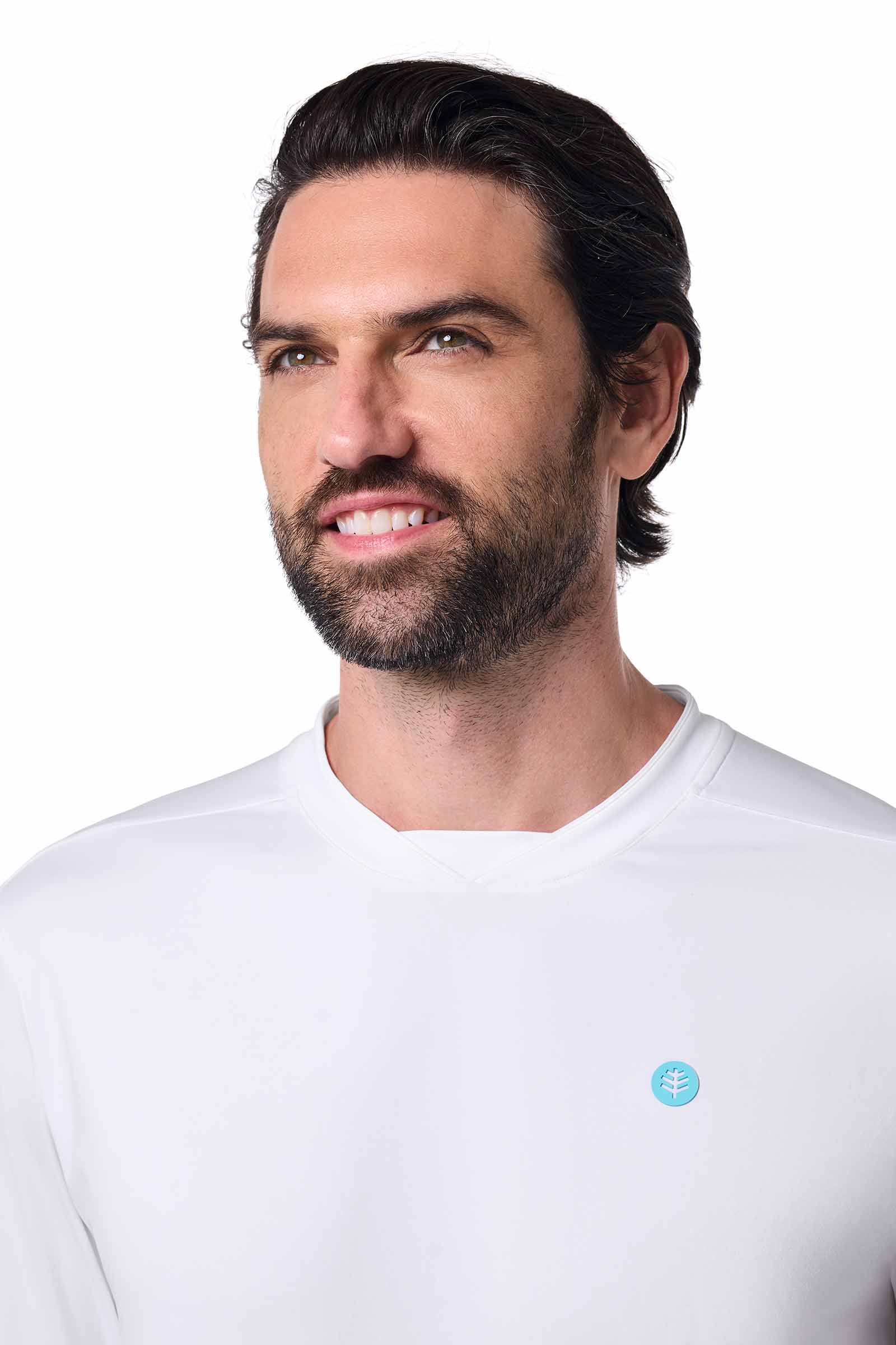 Men's Tiebreaker Long Sleeve Tennis T-Shirt | White - Image 6