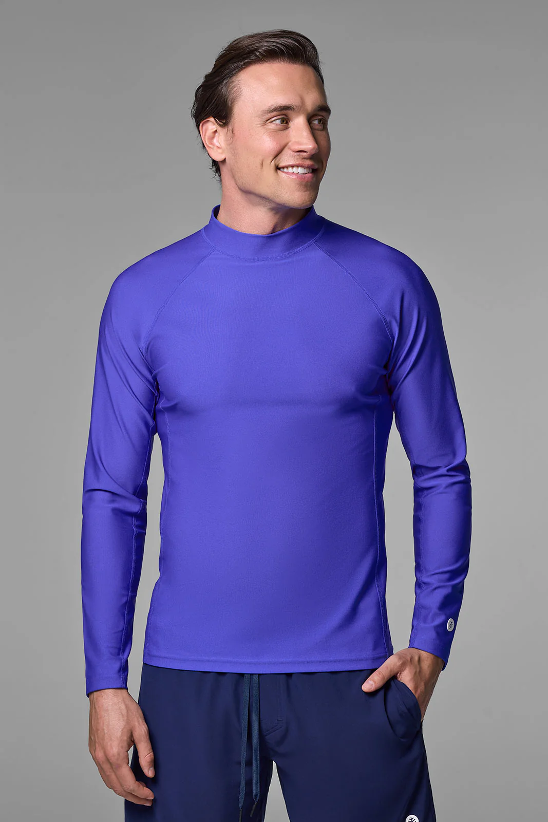 Men's Tulum Long Sleeve Surf Rash Guard | Baja Blue - Image 5