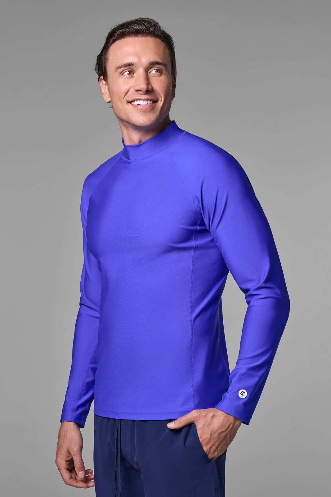 Men's Tulum Long Sleeve Surf Rash Guard | Baja Blue - Image 6