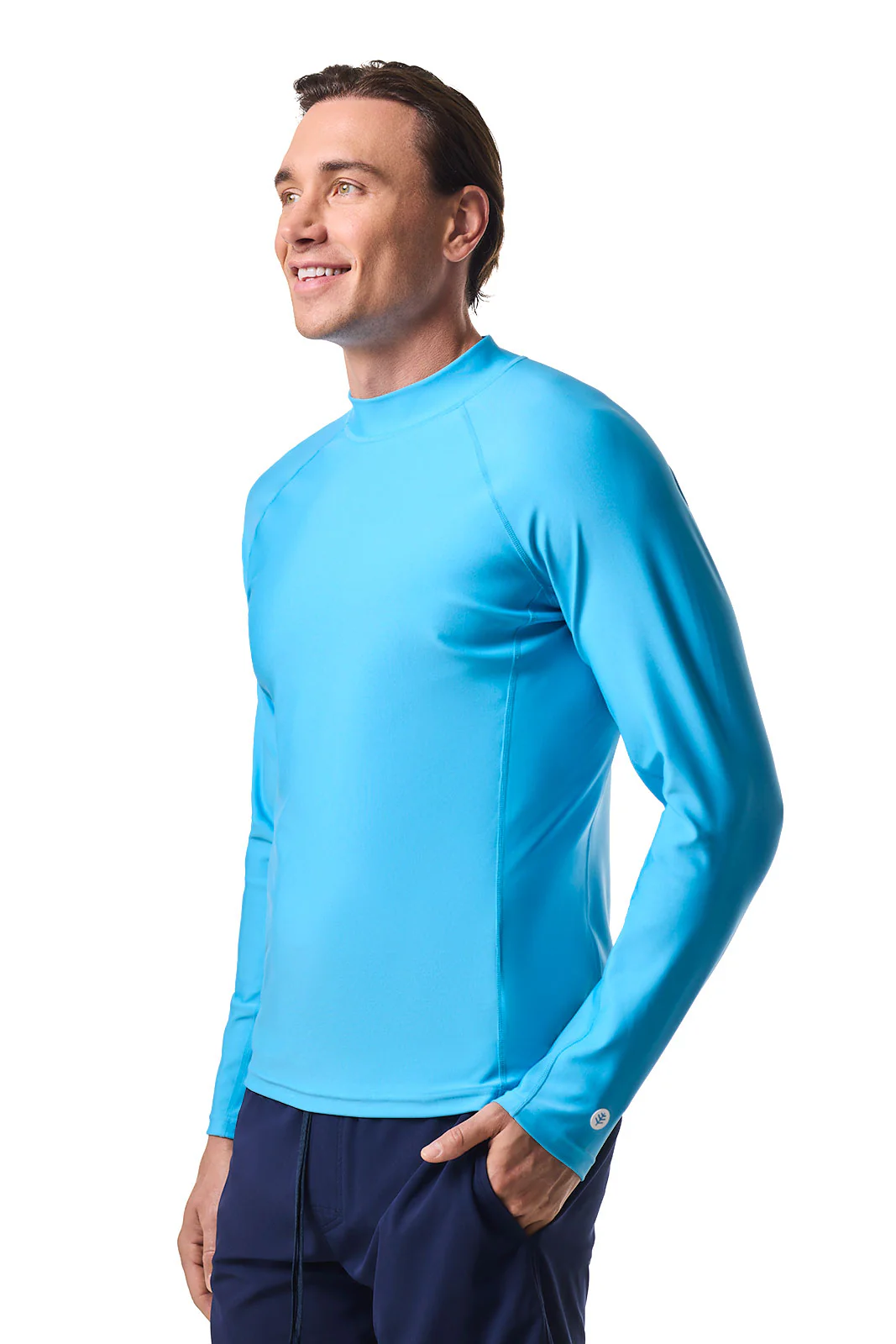 Men's Tulum Long Sleeve Surf Rash Guard | Malibu Blue - Image 3