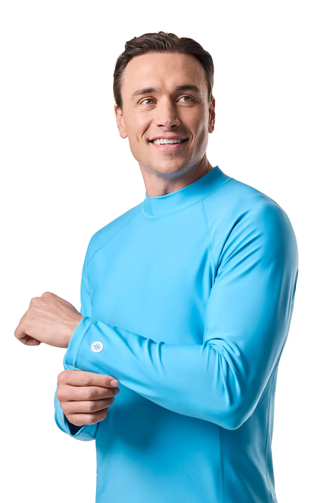 Men's Tulum Long Sleeve Surf Rash Guard | Malibu Blue - Image 6