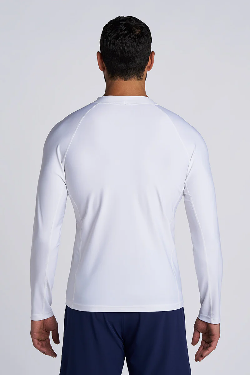 Men's Tulum Long Sleeve Surf Rash Guard | White - Image 3