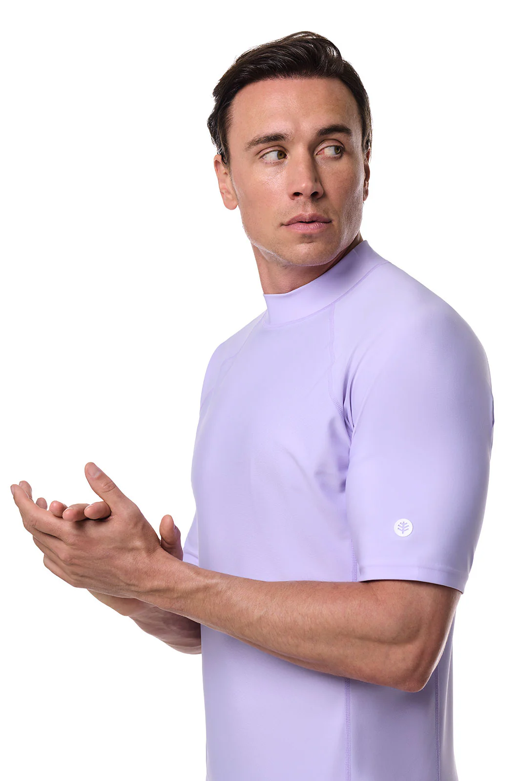 Men's Tulum Short Sleeve Surf Rash Guard | Lavendula - Image 5