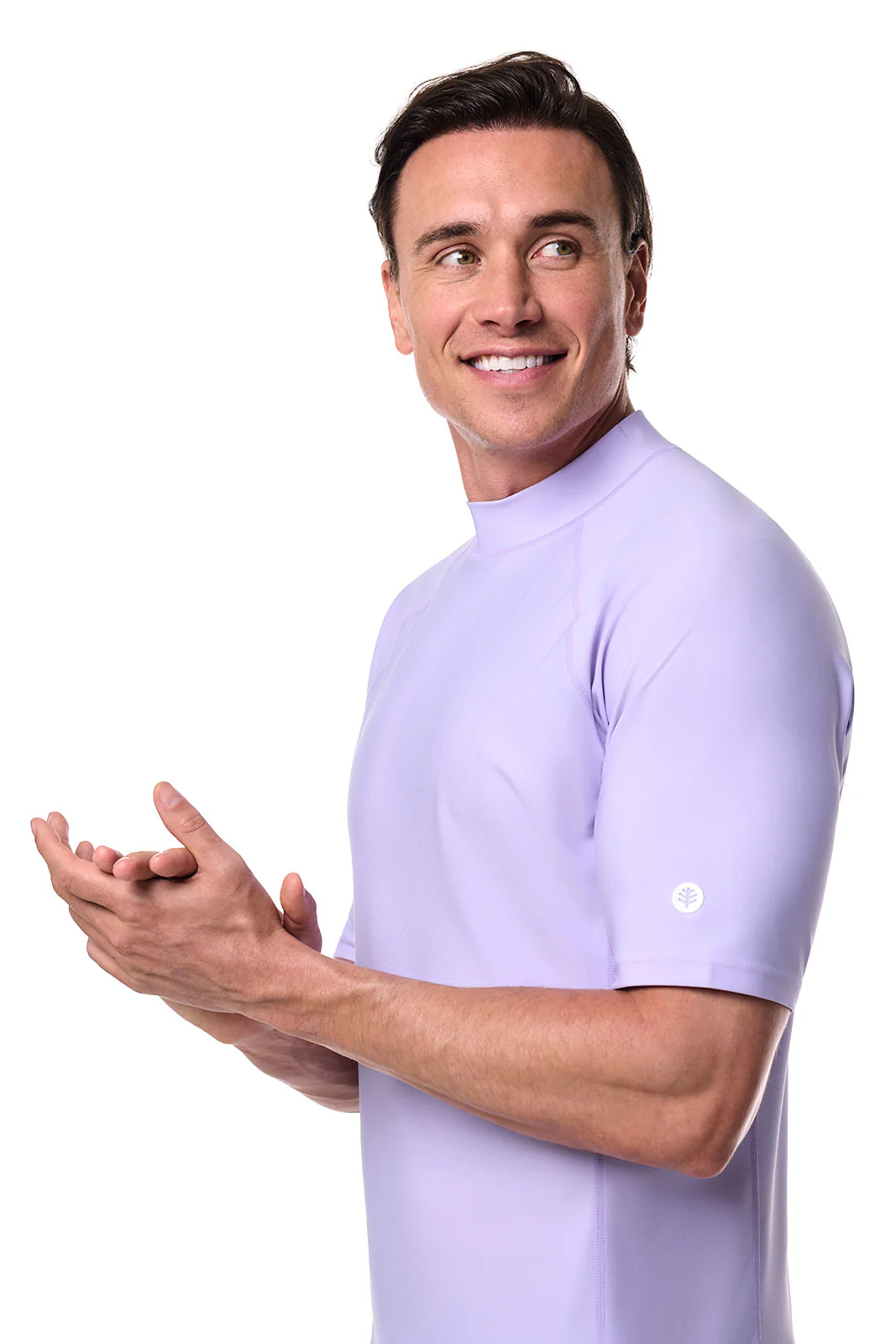 Men's Tulum Short Sleeve Surf Rash Guard | Lavendula - Image 6