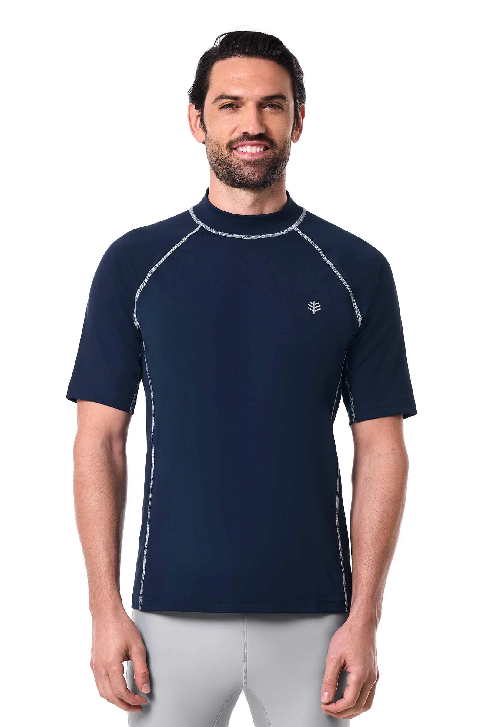 Men's Tulum Short Sleeve Surf Rash Guard | Navy - Image 2
