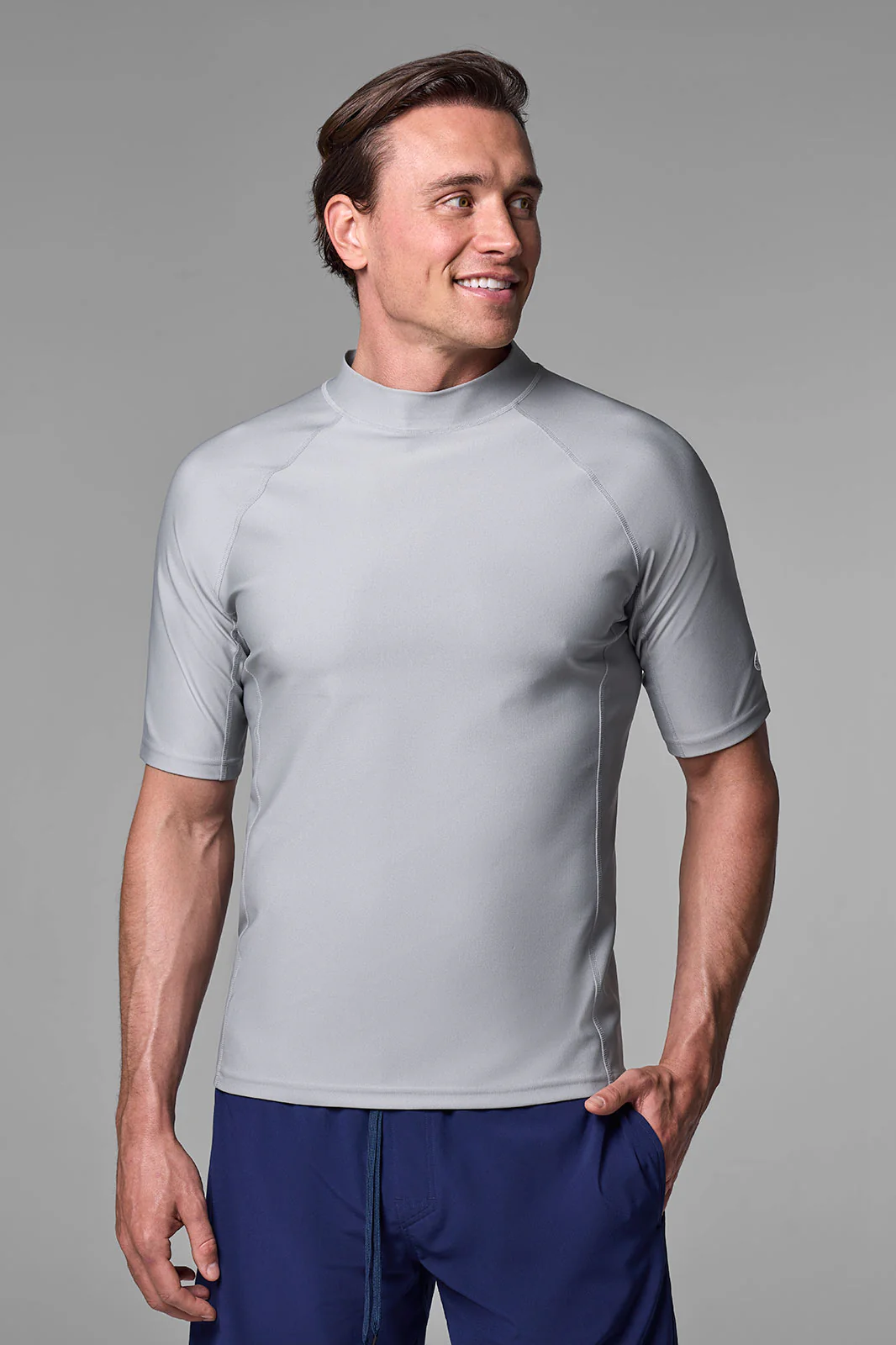 Men's Tulum Short Sleeve Surf Rash Guard | Slate - Image 7