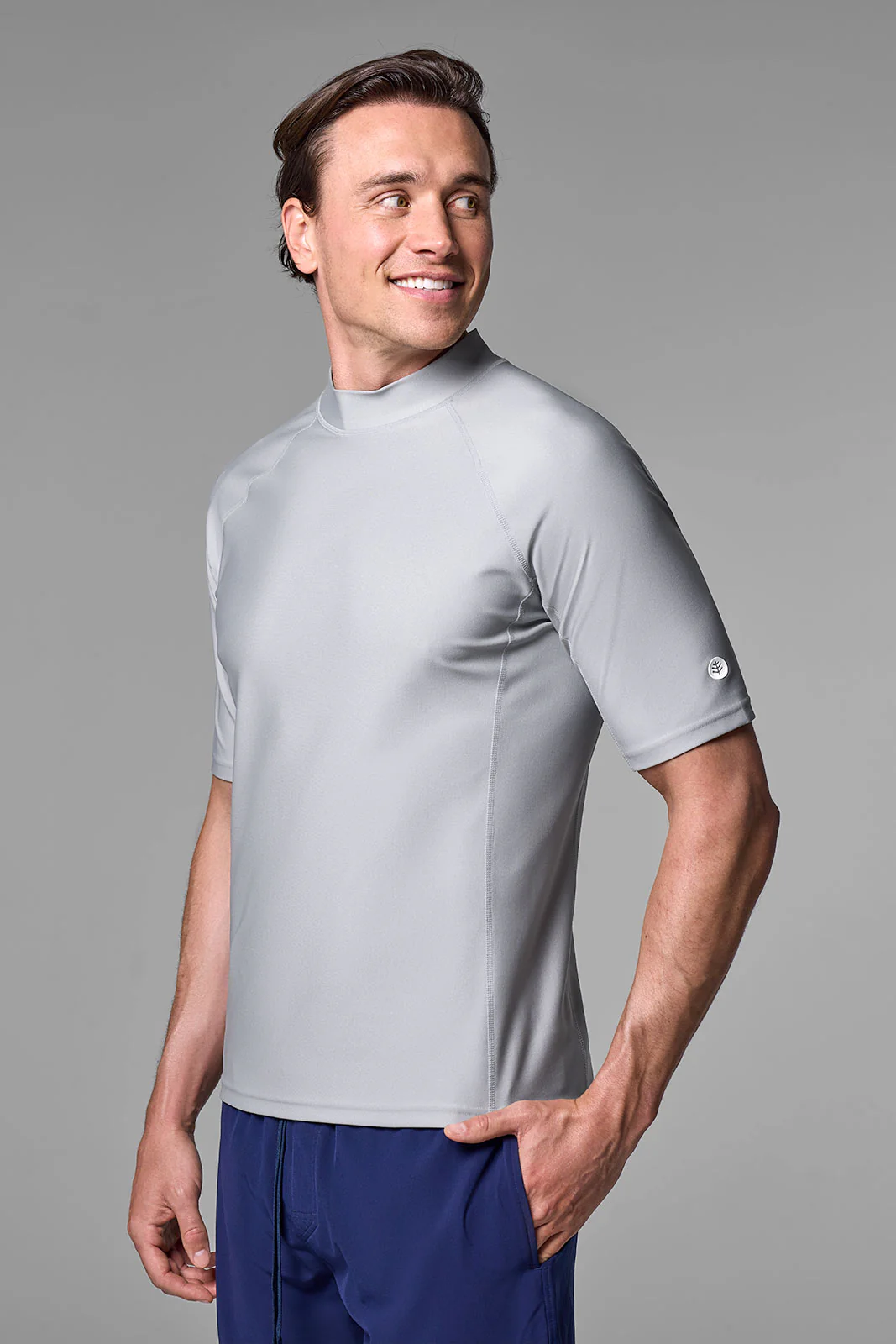 Men's Tulum Short Sleeve Surf Rash Guard | Slate - Image 8