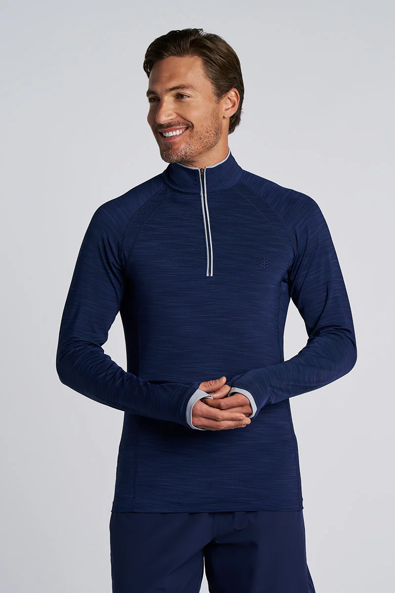 Men's Ultimate Half Zip Rash Guard | Navy Line - Image 11