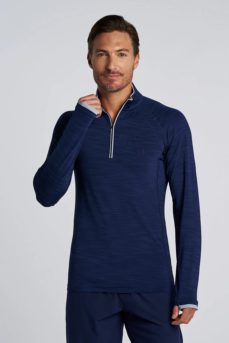 Men's Ultimate Half Zip Rash Guard | Navy Line - Image 3