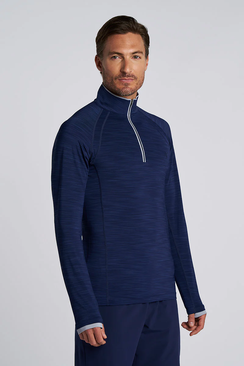 Men's Ultimate Half Zip Rash Guard | Navy Line - Image 4