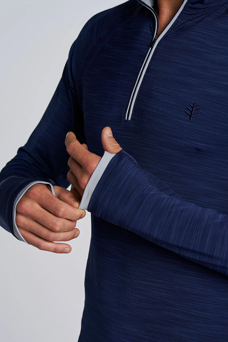 Men's Ultimate Half Zip Rash Guard | Navy Line - Image 8
