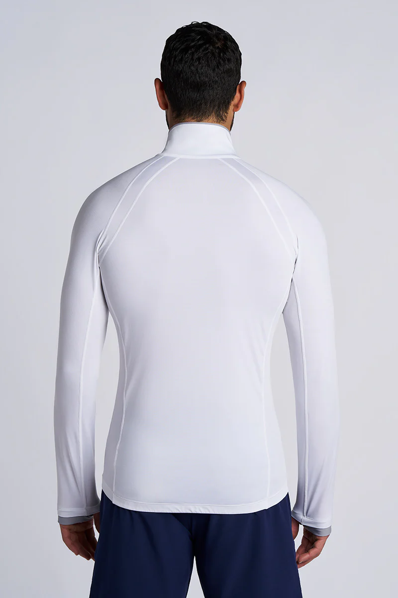 Men's Ultimate Half Zip Rash Guard | White - Image 2
