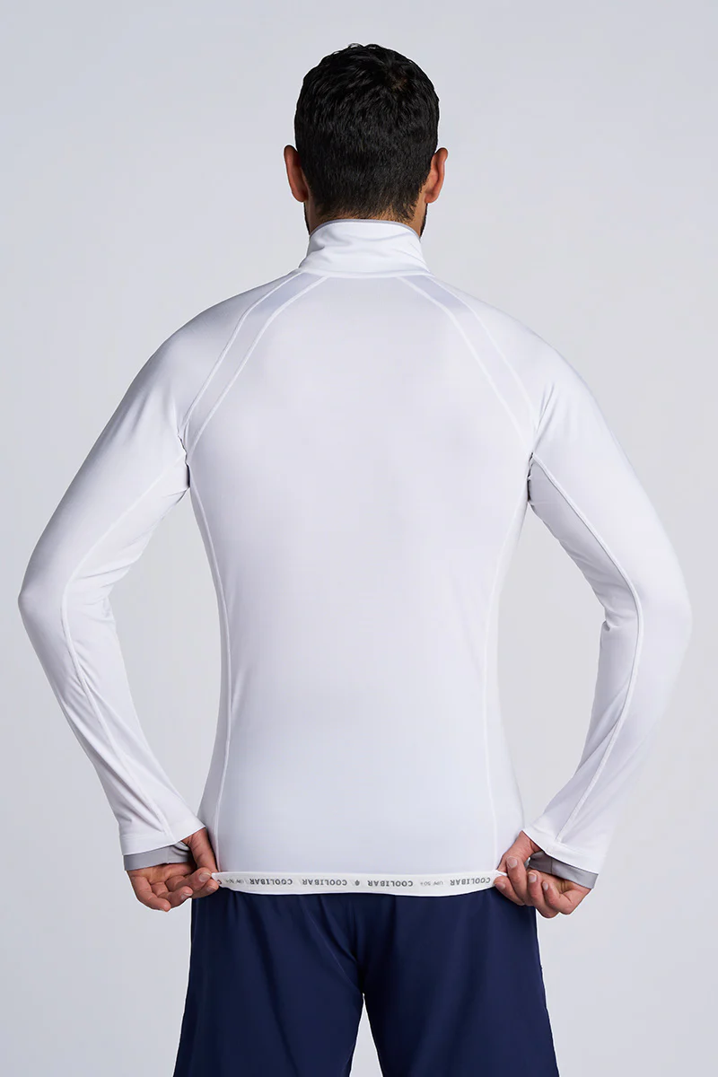 Men's Ultimate Half Zip Rash Guard | White - Image 3