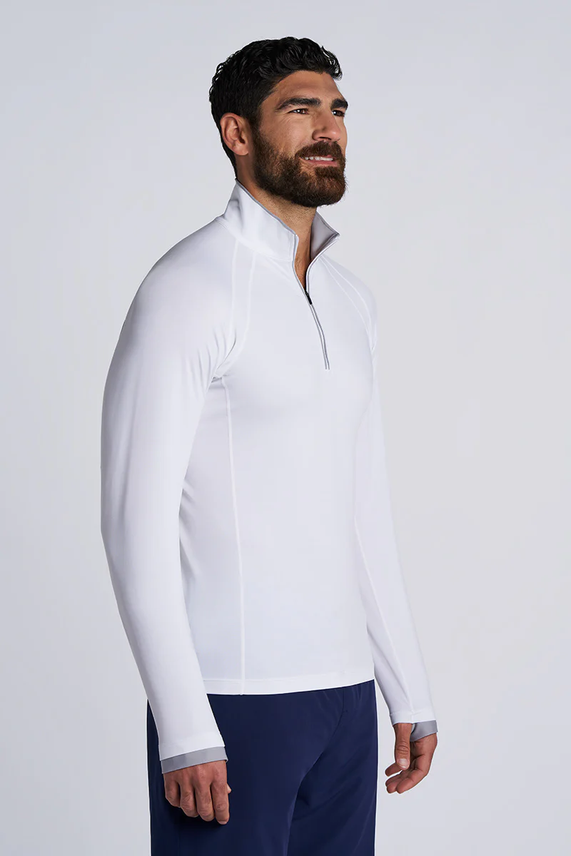 Men's Ultimate Half Zip Rash Guard | White - Image 4