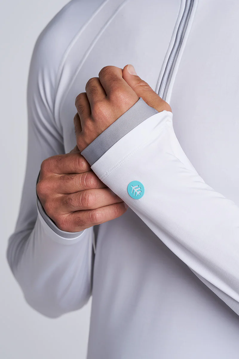 Men's Ultimate Half Zip Rash Guard | White - Image 7