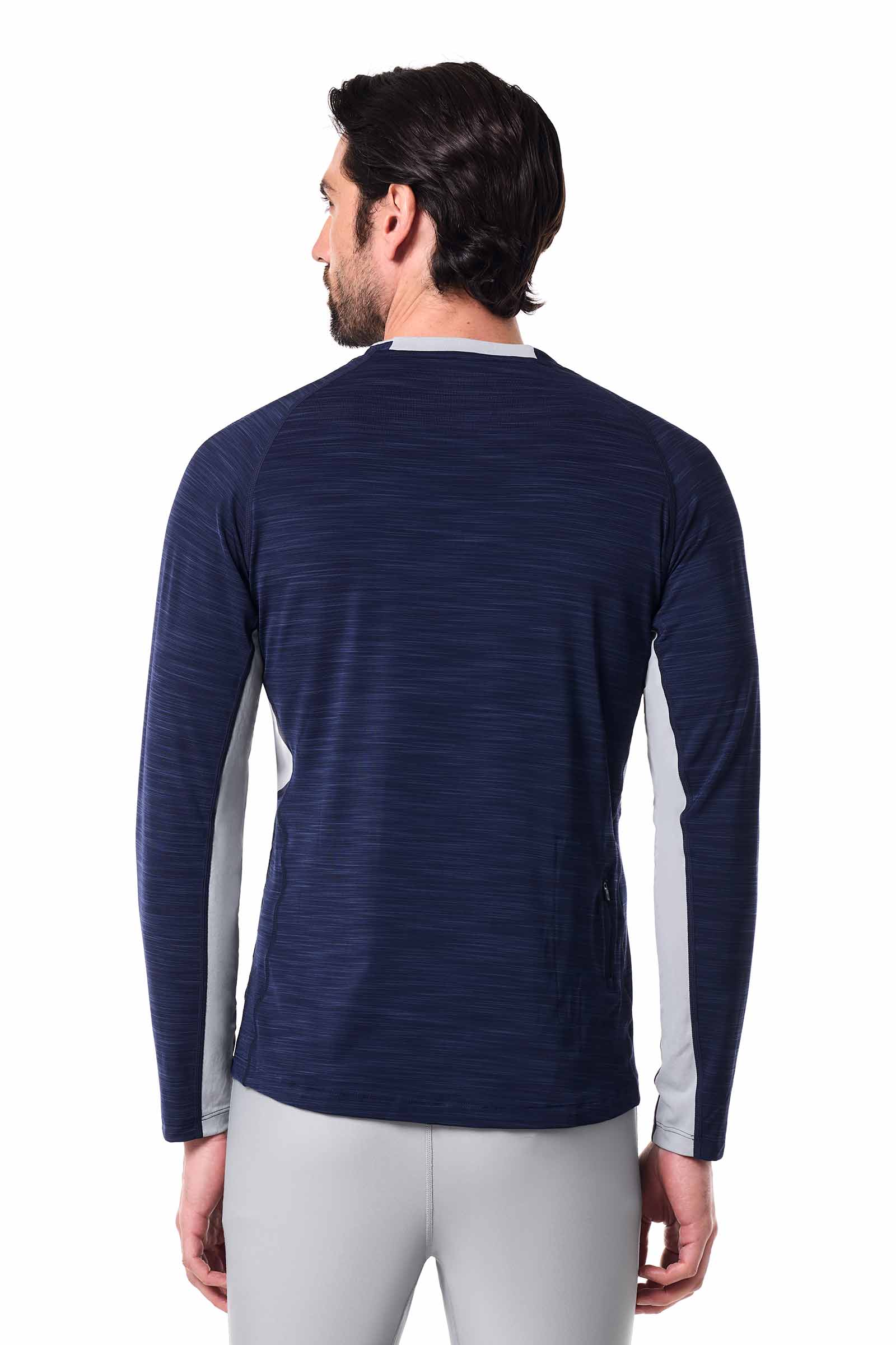 Men's Ultimate Long Sleeve Rash Guard | Navy Line - Image 4