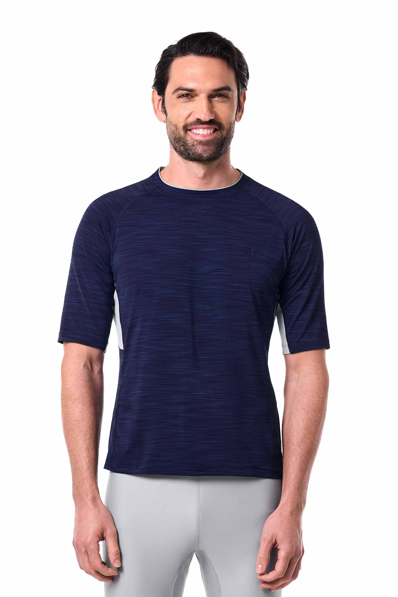 Men's Ultimate Short Sleeve Rash Guard | Navy Line - Image 2