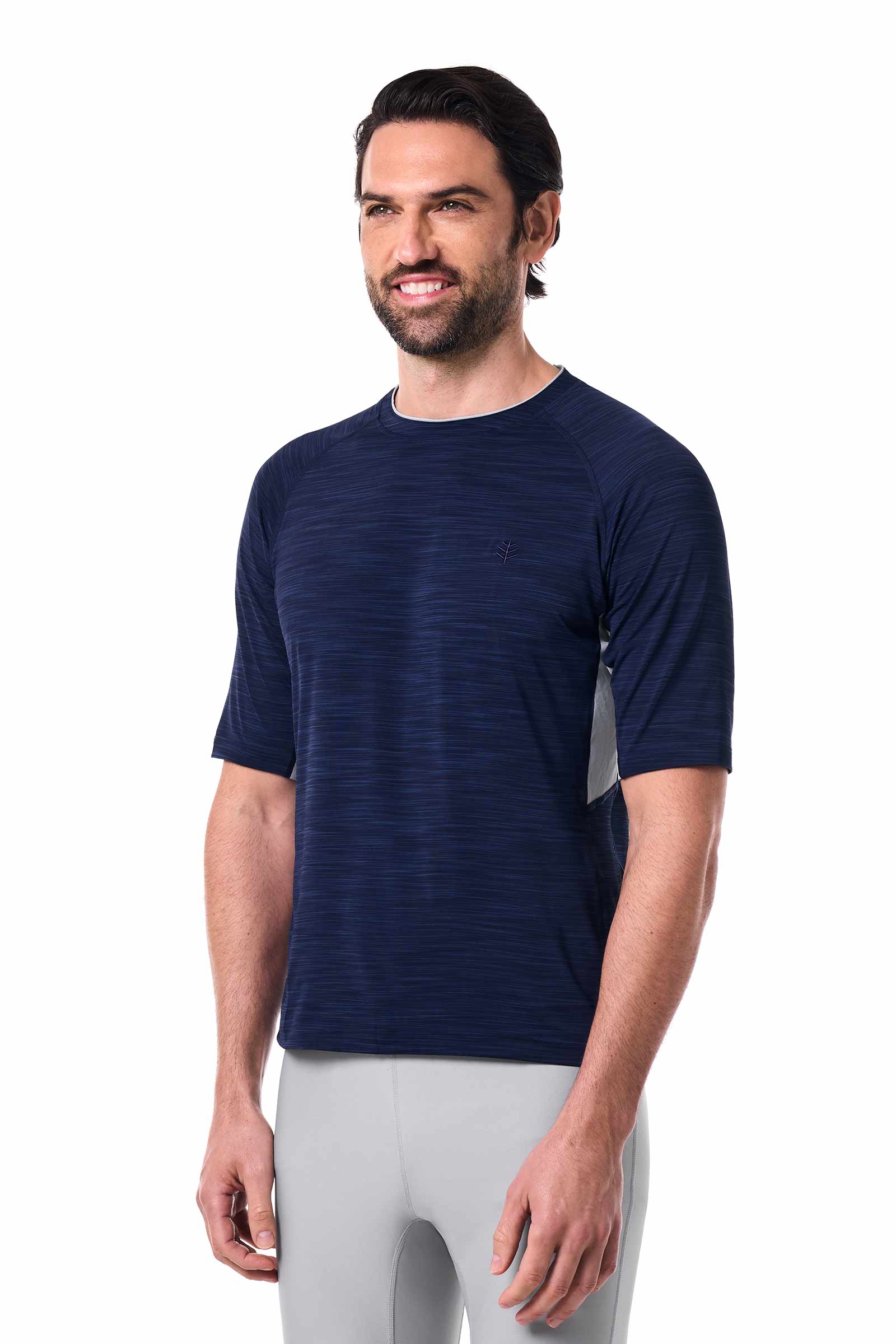 Men's Ultimate Short Sleeve Rash Guard | Navy Line - Image 3