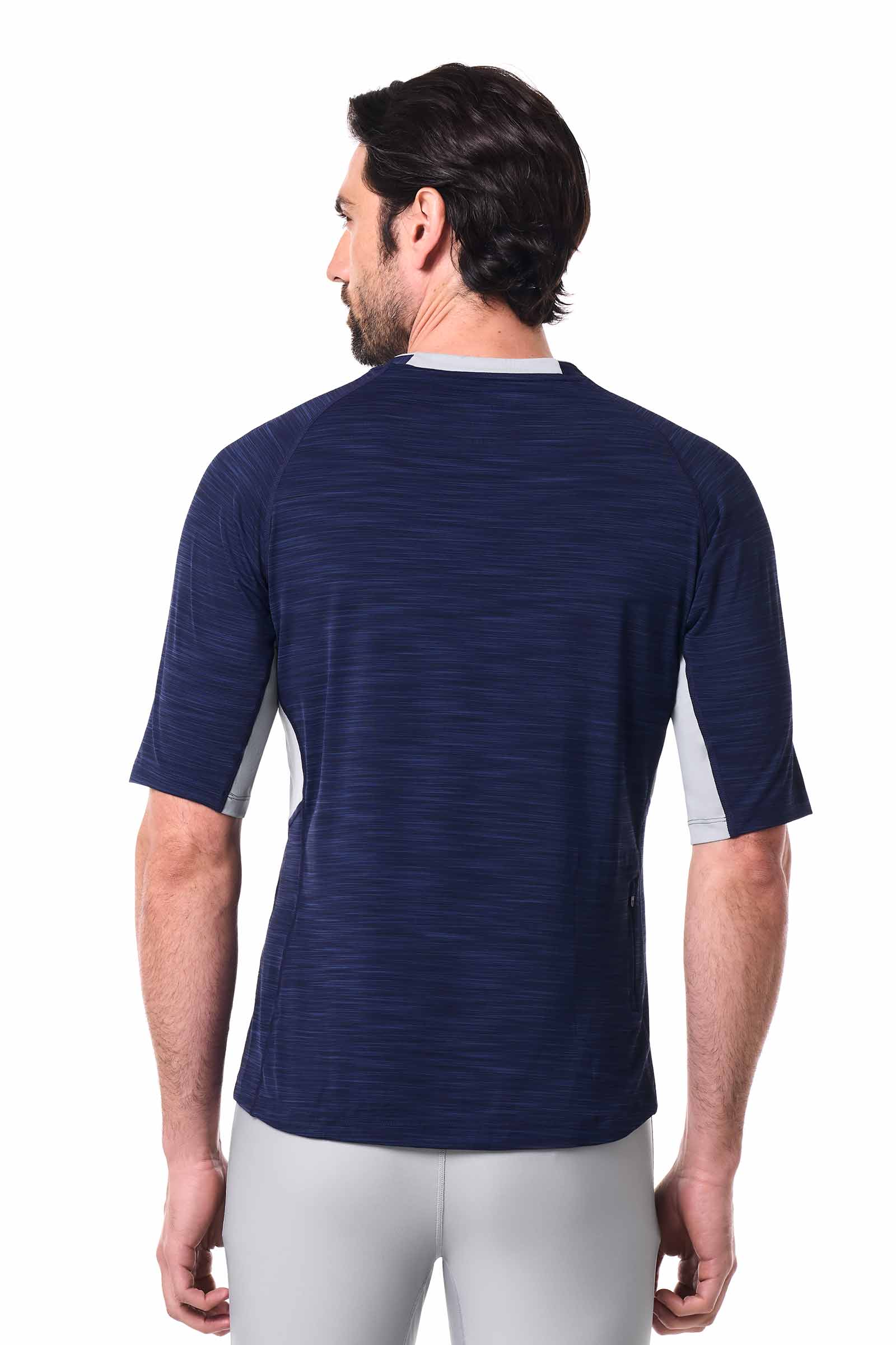 Men's Ultimate Short Sleeve Rash Guard | Navy Line - Image 4