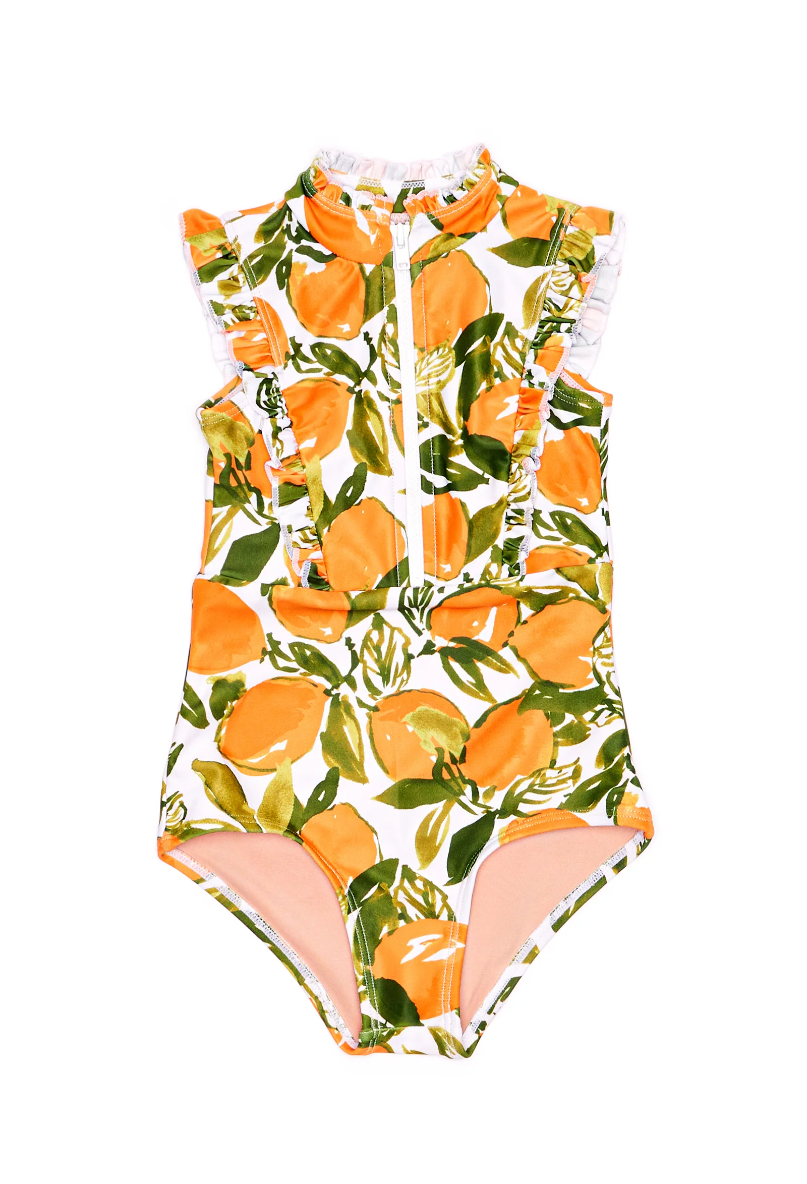 Mini Bella - Girls Sleeveless Ruffle One Piece Swimsuit | Regular Parent