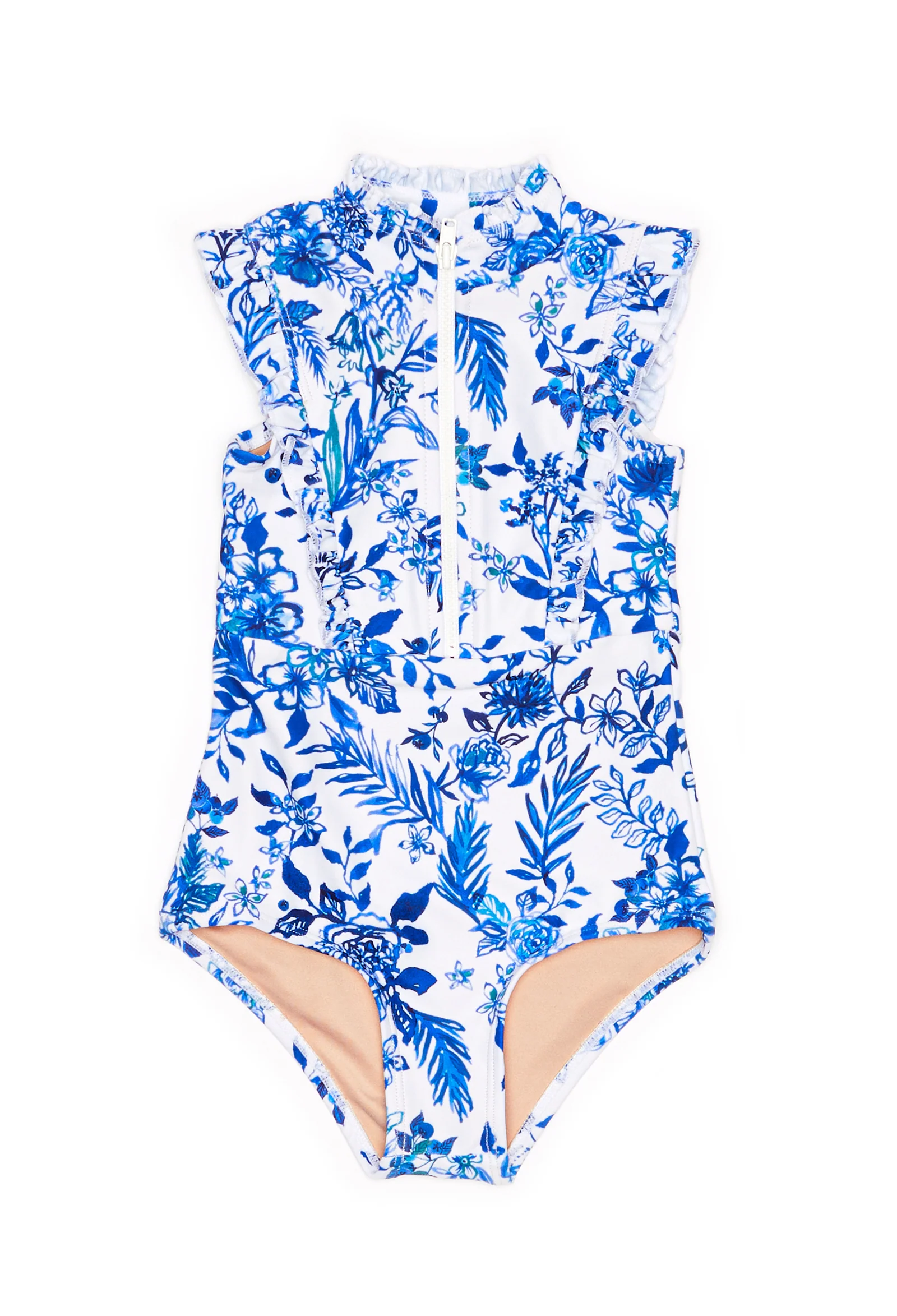 Mini Bella - Girls Sleeveless Ruffle One Piece Swimsuit | Regular Parent - Image 2