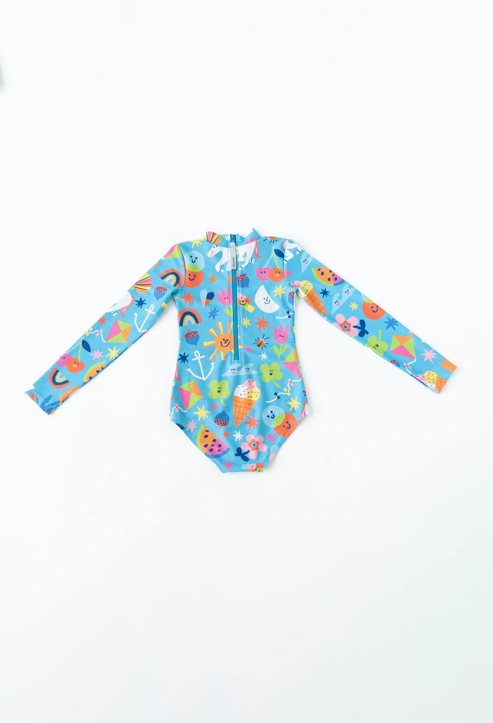 Girls' Long Sleeve Swimsuit | Rainbows & Unicorns - Image 2