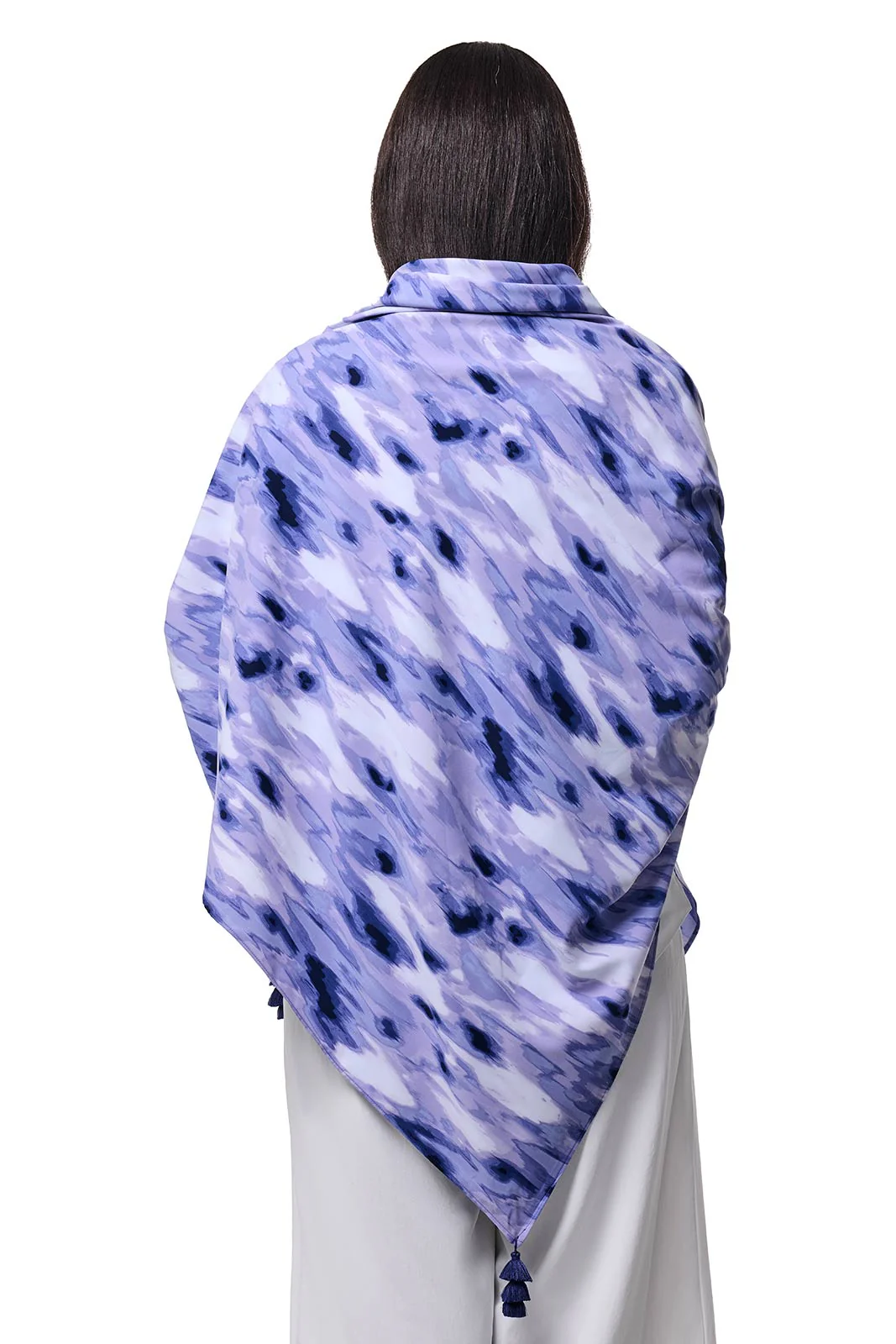 Minneola Featherlight Scarf | Future Dusk Icat Watercolor - Image 5