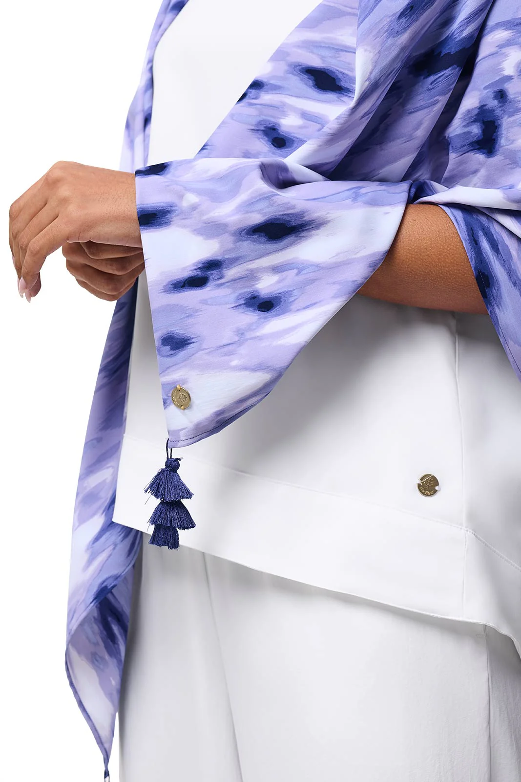 Minneola Featherlight Scarf | Future Dusk Icat Watercolor - Image 8
