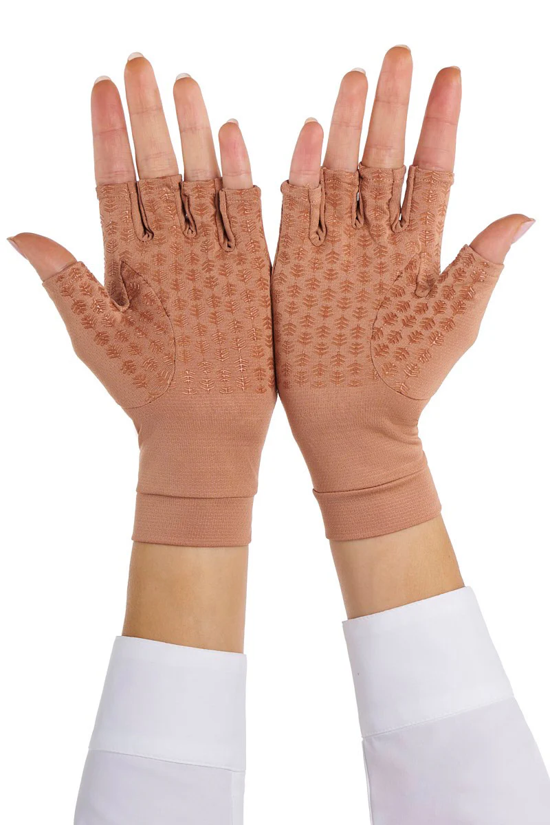 Ouray Fingerless Gloves | Antique Tea - Image 5