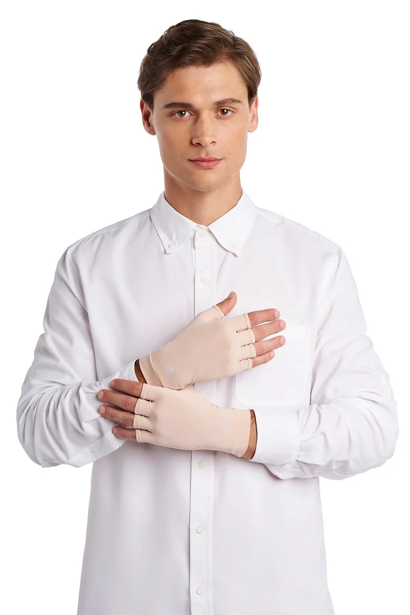 Ouray Fingerless Gloves | Beige - Image 3