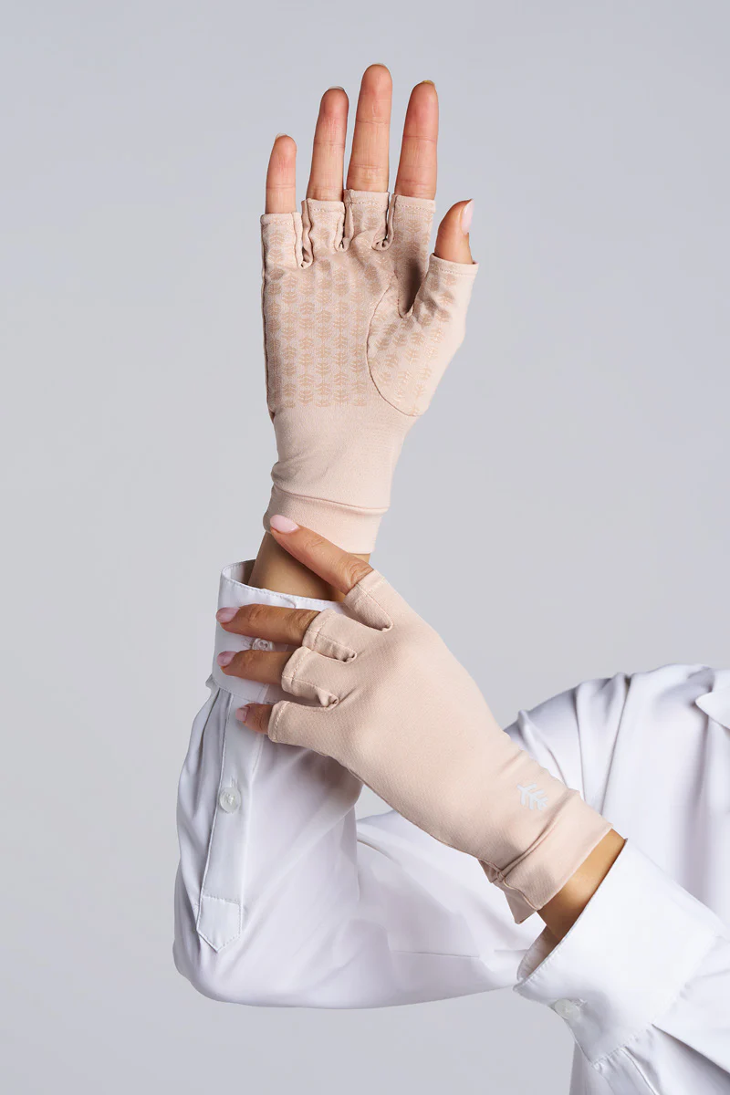 Ouray Fingerless Gloves | Pale Khaki - Image 2