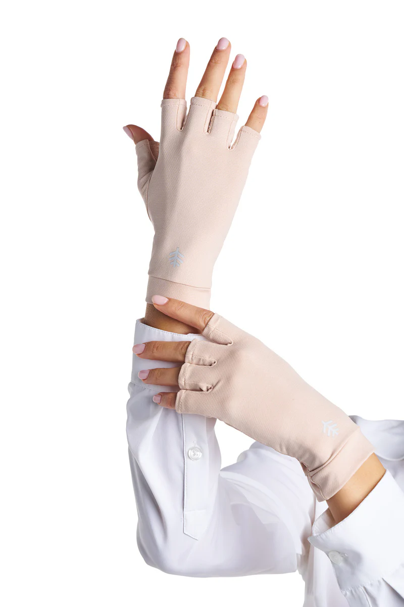 Ouray Fingerless Gloves | Pale Khaki - Image 4