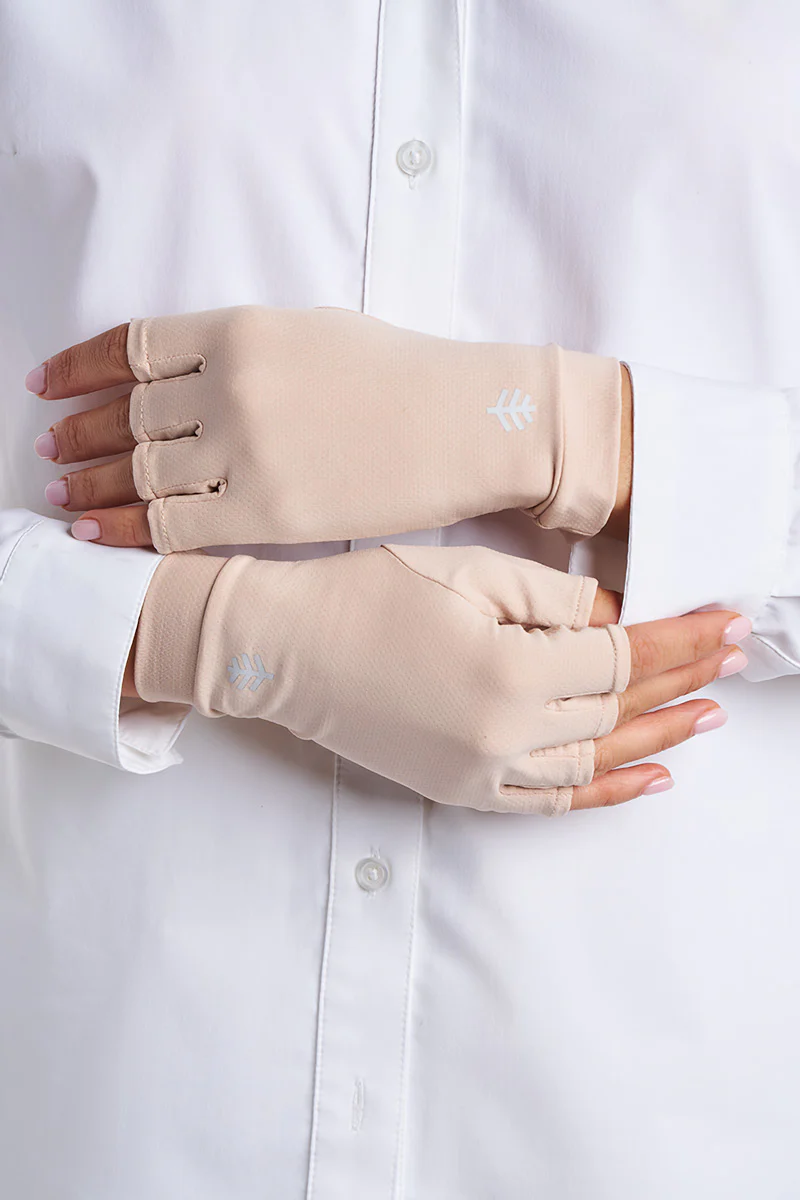 Ouray Fingerless Gloves | Pale Khaki - Image 6