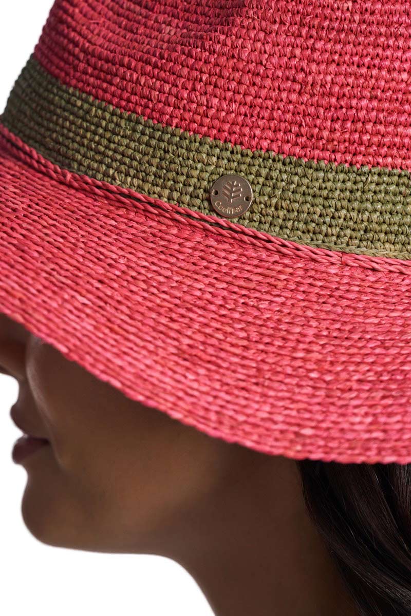 Playa Crochet Raffia Fedora | Magnolia Pink - Image 8