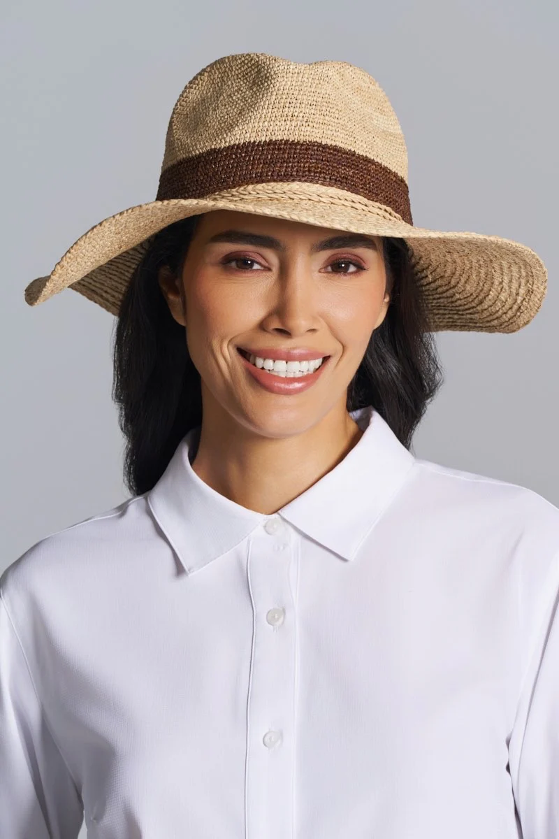 Playa Crochet Raffia Fedora | Natural