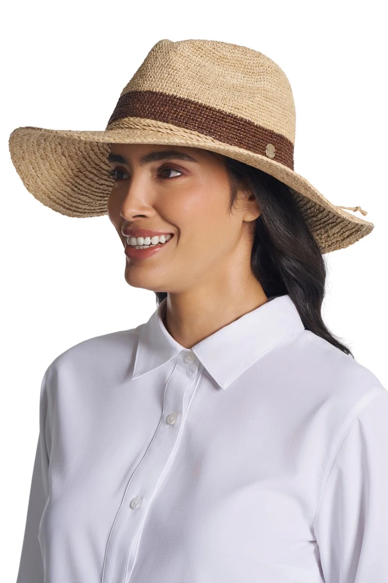 Playa Crochet Raffia Fedora | Natural - Image 2