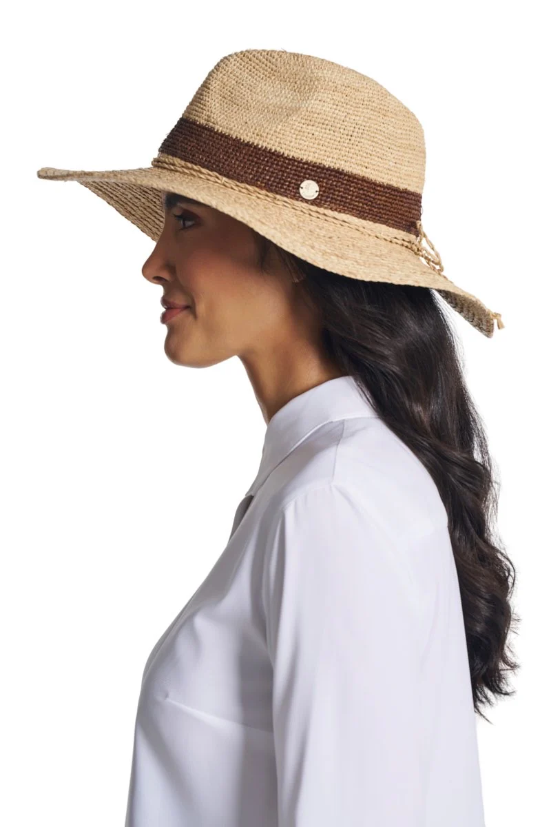 Playa Crochet Raffia Fedora | Natural - Image 3